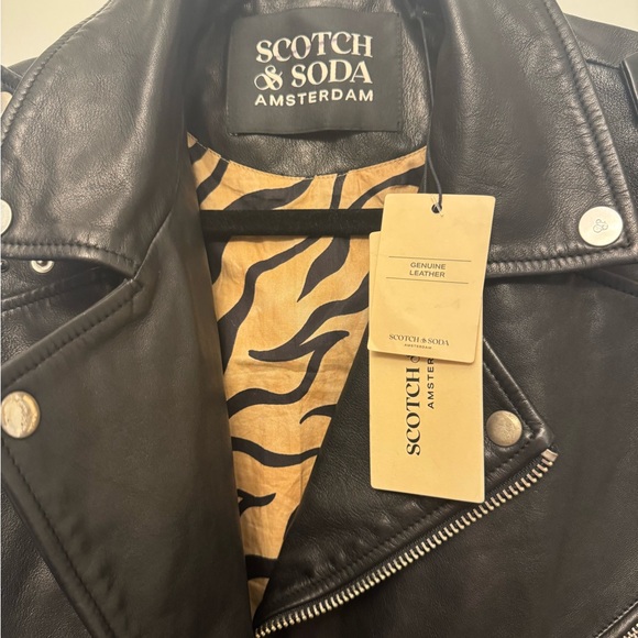 Scotch & Soda Black Leather Vest - Picture 2 of 2
